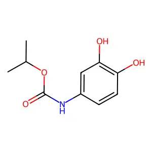Carbamic acid, (3,4-dihydroxyphenyl)-, 1-methyl ethyl ester structure
