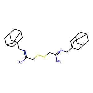 2,2'-Dithiobis(N-((1-adamantyl)methyl)acetamidine) dihydrochloride structure