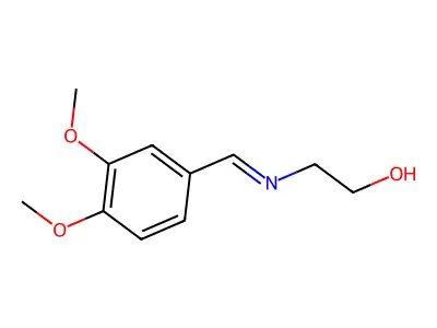 2-[(3,4-Dimethoxyphenyl)methylideneamino]ethanol structure