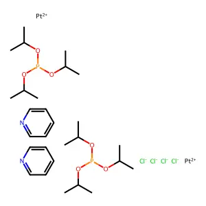 Bis(platinum(2+));bis(pyridine);bis(tripropan-2-yl phosphite);tetrachloride structure