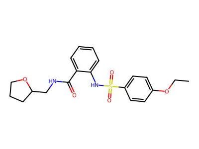 2-[(4-ethoxyphenyl)sulfonylamino]-N-(oxolan-2-ylmethyl)benzamide structure