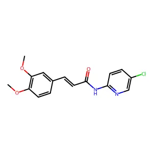(E)-N-(5-chloropyridin-2-yl)-3-(3,4-dimethoxyphenyl)prop-2-enamide structure