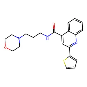 N-[3-(morpholin-4-yl)propyl]-2-(thiophen-2-yl)quinoline-4-carboxamide structure