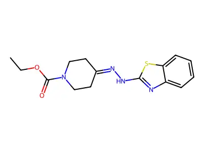 Ethyl 4-(1,3-benzothiazol-2-ylhydrazinylidene)piperidine-1-carboxylate structure