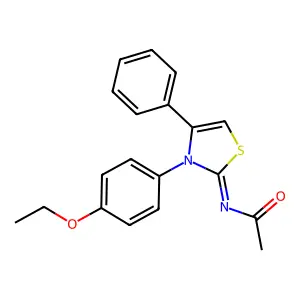 (Z)-N-(3-(4-ethoxyphenyl)-4-phenylthiazol-2(3H)-ylidene)acetamide structure