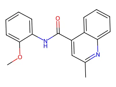 N-(2-methoxyphenyl)-2-methylquinoline-4-carboxamide structure