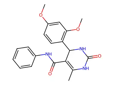 4-(2,4-dimethoxyphenyl)-6-methyl-2-oxo-N-phenyl-1,2,3,4-tetrahydropyrimidine-5-carboxamide structure