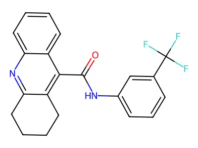 N-(3-(Trifluoromethyl)phenyl)-1,2,3,4-tetrahydro-9-acridinecarboxamide structure