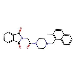 2-(2-{4-[(2-methylnaphthalen-1-yl)methyl]piperazin-1-yl}-2-oxoethyl)-2,3-dihydro-1H-isoindole-1,3-dione structure