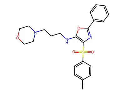 4-(4-METHYLBENZENESULFONYL)-N-[3-(MORPHOLIN-4-YL)PROPYL]-2-PHENYL-1,3-OXAZOL-5-AMINE structure