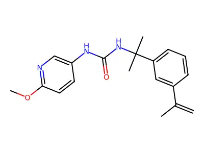 1-(6-Methoxypyridin-3-yl)-3-[2-(3-prop-1-en-2-ylphenyl)propan-2-yl]urea structure