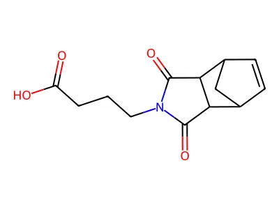 4-(1,3-dioxo-1,3,3a,4,7,7a-hexahydro-2H-4,7-methanoisoindol-2-yl)butanoic acid structure