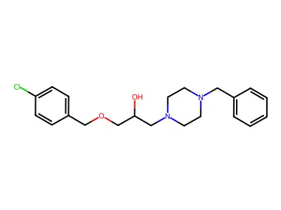 1-(4-Benzylpiperazin-1-yl)-3-[(4-chlorophenyl)methoxy]propan-2-ol structure