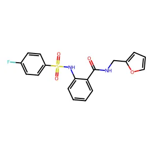 2-[(4-fluorophenyl)sulfonylamino]-N-(furan-2-ylmethyl)benzamide structure