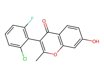 3-(2-chloro-6-fluorophenyl)-7-hydroxy-2-methyl-4H-chromen-4-one structure