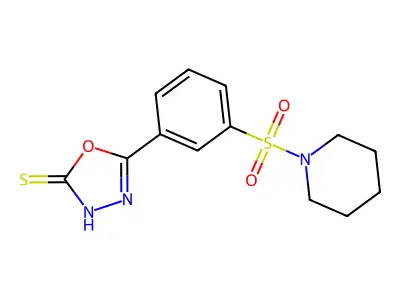 5-[3-(Piperidine-1-sulfonyl)phenyl]-1,3,4-oxadiazole-2-thiol structure