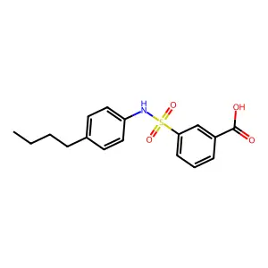 3-[(4-Butylphenyl)sulfamoyl]benzoic acid structure