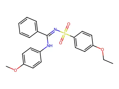(Z)-N'-((4-ethoxyphenyl)sulfonyl)-N-(4-methoxyphenyl)benzimidamide structure