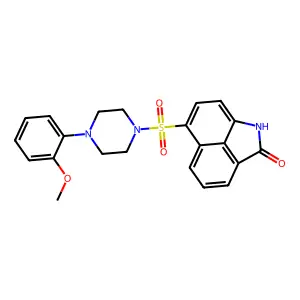 6-((4-(2-methoxyphenyl)piperazin-1-yl)sulfonyl)benzo[cd]indol-2(1H)-one structure