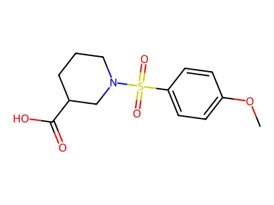 1-[(4-Methoxyphenyl)sulfonyl]piperidine-3-carboxylic acid structure