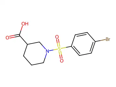 1-(4-Bromobenzenesulfonyl)piperidine-3-carboxylic acid structure