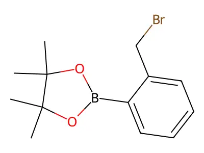 2-(4,4,5,5-Tetramethyl-1,3,2-dioxaborolan-2-yl)benzyl Bromide structure