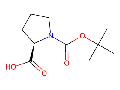 1,2-Pyrrolidinedicarboxylic acid, 1-(1,1-dimethylethyl) ester structure
