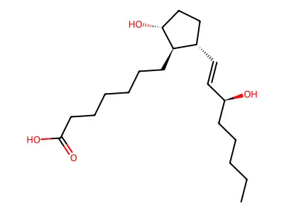 9R,15S-dihydroxy-13E-prostaenoic acid structure