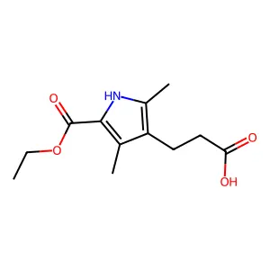 2,4-Dimethyl-5-carboxy-1H-pyrrole-3-propanoic acid 5-ethyl ester structure