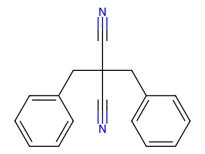 2,2-Dibenzylpropanedinitrile structure