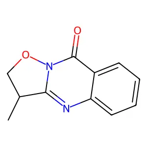 2,3-dihydro-3-methyl-9H-isoxazolo(3,2-b)quinazolin-9-one structure