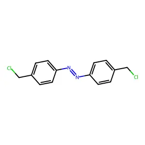 Bis(4-(chloromethyl)phenyl)diazene structure