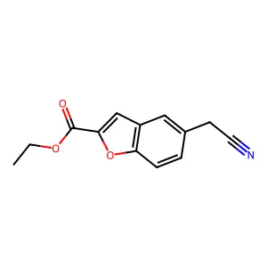 Ethyl 5-(cyanomethyl)-1-benzofuran-2-carboxylate structure