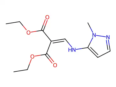 Diethyl 2-([(1-methyl-1H-pyrazol-5-YL)amino]methylene)malonate structure