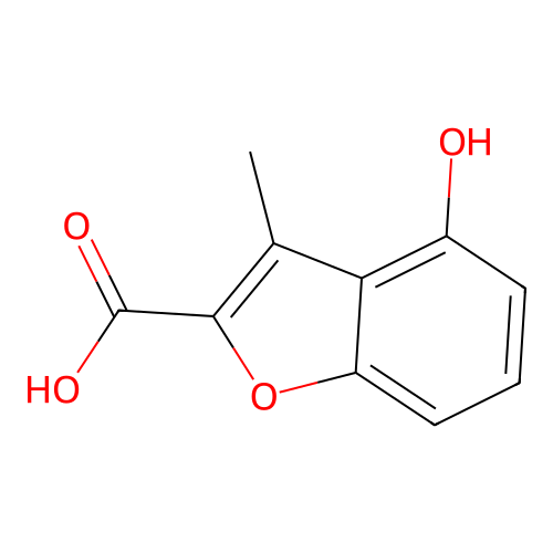 4-Hydroxy-3-methyl-1-benzofuran-2-carboxylic acid structure