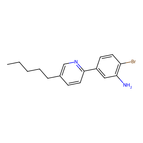 2-Bromo-5-(5-pentylpyridin-2-yl)aniline structure