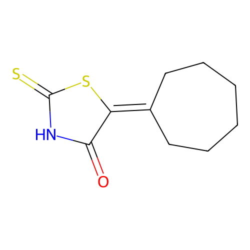 5-Cycloheptylidene-2-sulfanylidene-1,3-thiazolidin-4-one structure