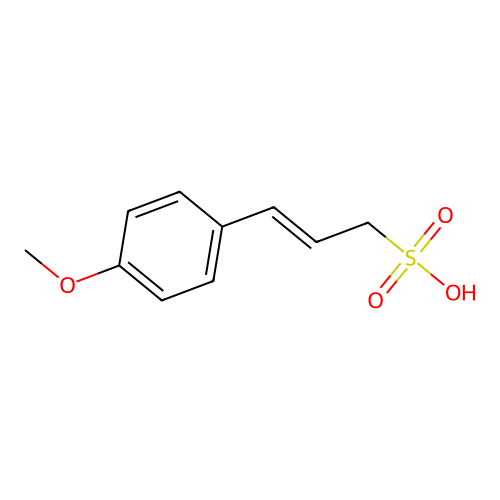 (E)-3-(4-methoxyphenyl)prop-2-ene-1-sulfonic acid structure