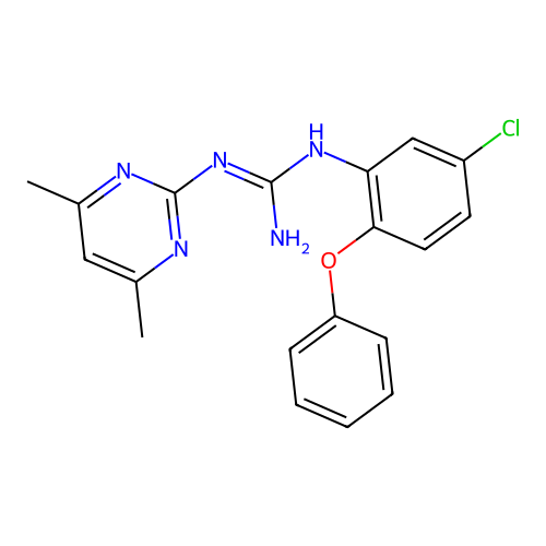 1-(5-Chloro-2-phenoxyphenyl)-3-(4,6-dimethylpyrimidin-2-yl)guanidine structure