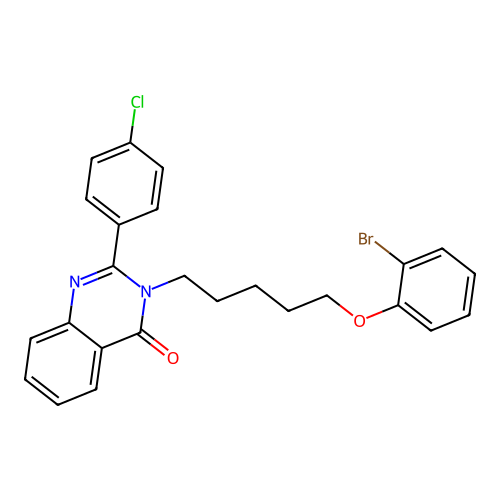 3-(5-(2-bromophenoxy)pentyl)-2-(4-chlorophenyl)quinazolin-4(3H)-one structure