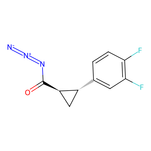 (1R,2R)-2-(3,4-Difluorophenyl)-cyclopropanecarbonyl Azide structure
