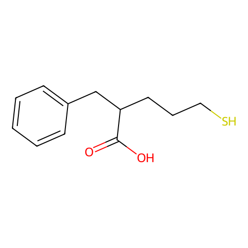 2-Benzyl-5-sulfanylpentanoic acid structure