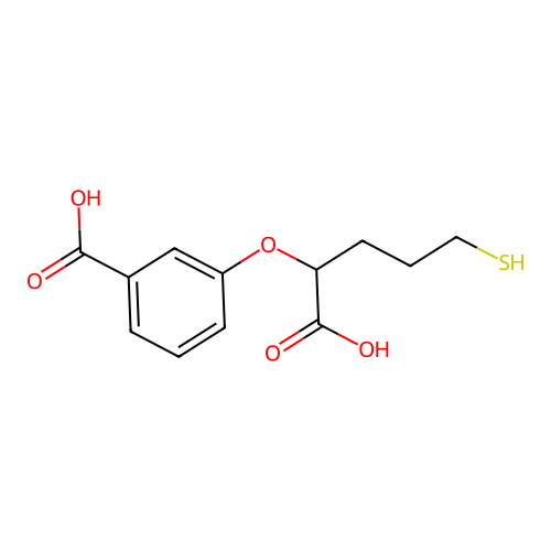 3-(1-Carboxy-4-mercaptobutoxy)benzoic acid structure