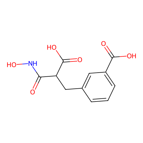 3-[2-Carboxy-3-(hydroxyamino)-3-oxopropyl]benzoic acid structure