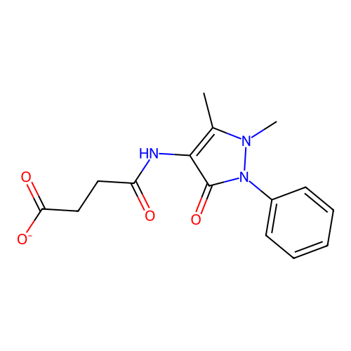 4-[(1,5-Dimethyl-3-oxo-2-phenylpyrazol-4-yl)amino]-4-oxobutanoate structure