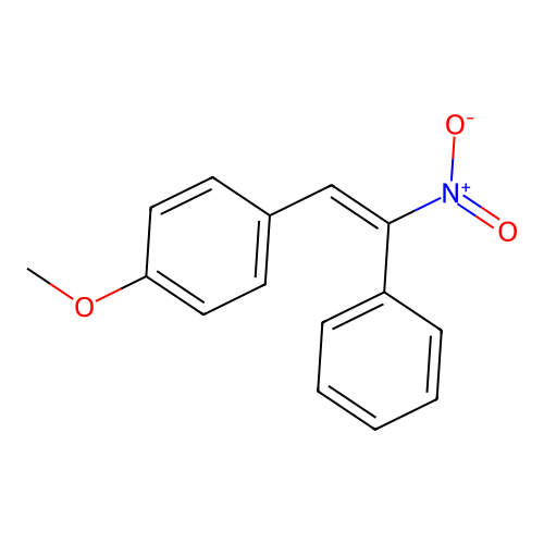 1-methoxy-4-[(E)-2-nitro-2-phenylethenyl]benzene structure