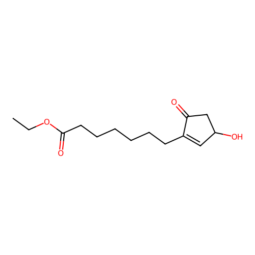 7-(3-Hydroxy-5-oxo-1-cyclopentenyl)-heptanoic acid ethyl ester structure