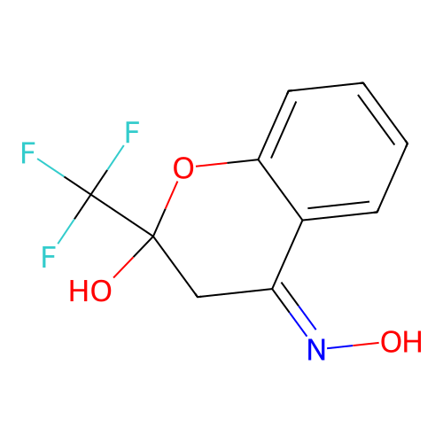 (4Z)-4-hydroxyimino-2-(trifluoromethyl)-3H-chromen-2-ol structure