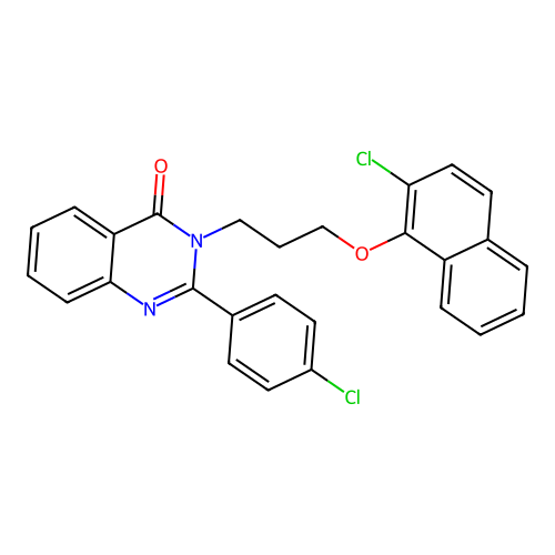 3-[3-(2-chloronaphthalen-1-yl)oxypropyl]-2-(4-chlorophenyl)quinazolin-4-one structure