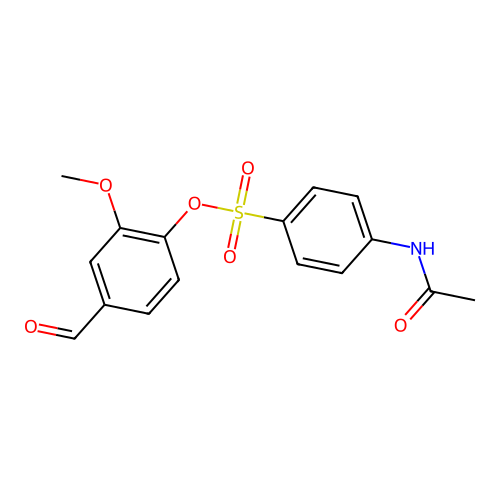 4-Formyl-2-methoxyphenyl 4-(acetylamino)benzenesulfonate structure